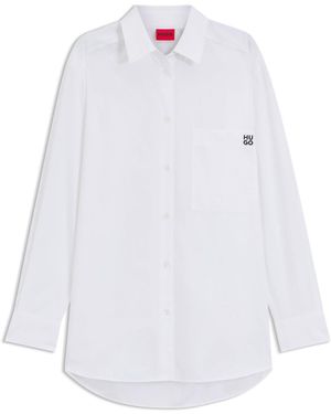 HUGO Oversized-Fit Blouse - White