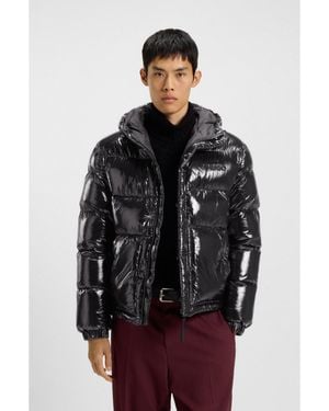 HUGO Water-Repellent Puffer Jacket - Brown