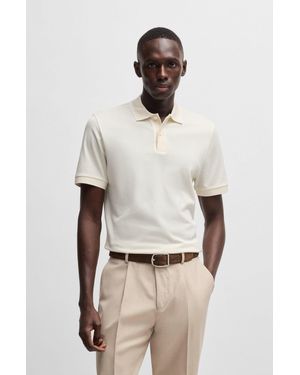 BOSS White Men's Polo Shirts Size M - Natural