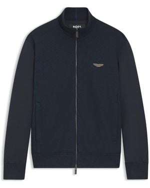 BOSS X Aston Martin Sweatshirt With Wing Detail - Blue