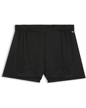 BOSS Shorts De Pijama De Raso Con Monogramas De Jacquard - Negro