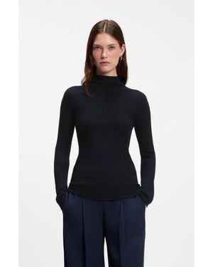 BOSS Mock-Neck Jumper - Black