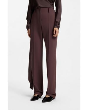 BOSS High-Rise Cigarette Trousers - Red