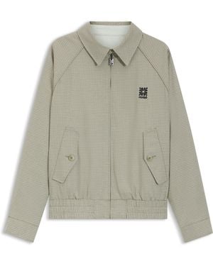 HUGO Harringtonjack Met Pied-De-Poule-Dessin - Naturel