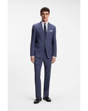 BOSS Two-Piece Regular-Fit Suit - Blue
