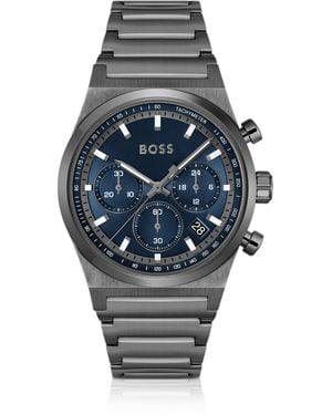 BOSS Plated Chronograph Watch With Dial - Grey