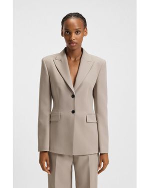 HUGO Regular-Fit Waisted Blazer - Grey