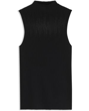 HUGO Gestricktes Top Mit Transparenter Partie - Schwarz