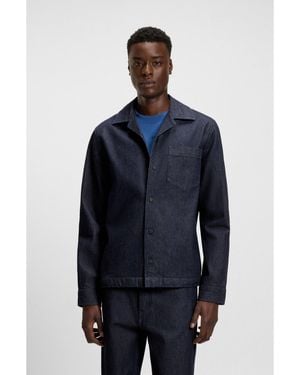 HUGO Oversized-Fit Overshirt - Blue