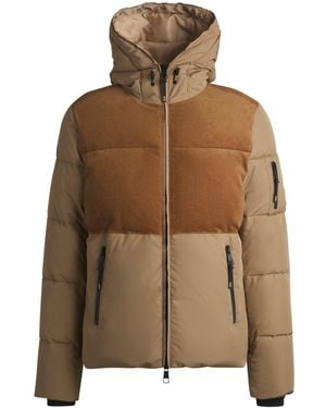 BOSS Equestrian Waterproof Jacket With Corduroy Details - Brown