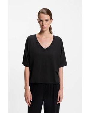 BOSS Relaxed-Fit V-Neck T-Shirt - Black