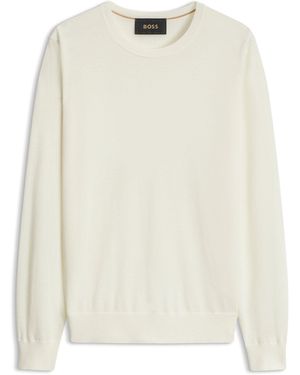 BOSS Crew-Neck Jumper - White
