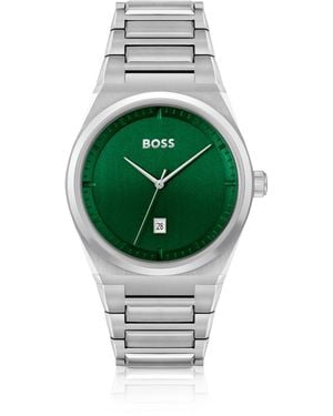 BOSS Dial Watch With Link Bracelet - Green