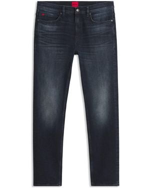 HUGO Slim-Fit Jeans Aus Stretch-Denim Mit Vintage-Waschung - Blau