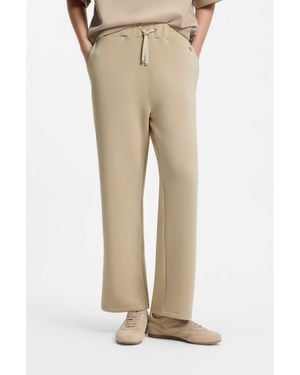 BOSS Relaxed-Fit Trousers - Natural