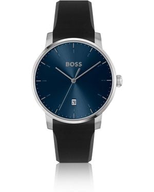 BOSS Silicone-Strap Watch With Dial - Blue