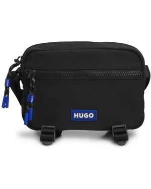 HUGO Reportertas Met Rubberen Logopatch - Zwart