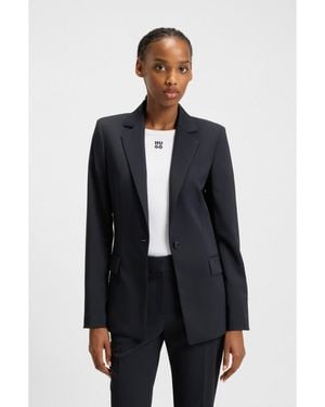 HUGO Regular-Fit Jacket With Notch Lapels - Blue