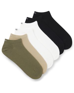 HUGO Paquete De Seis Pares De Calcetines Tobilleros En Mezcla De Algodón Con Logos - Multicolor