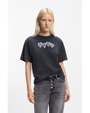 HUGO Black Women's T-shirts Size L