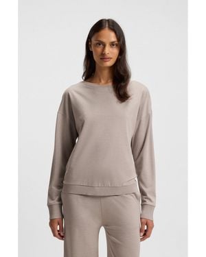 BOSS Boat-Neck Sweatshirt - Brown