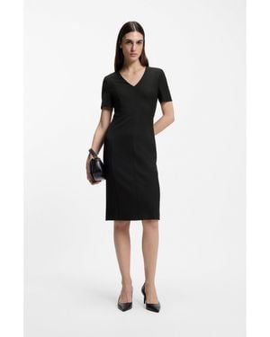 BOSS V-Neck Dress - Black