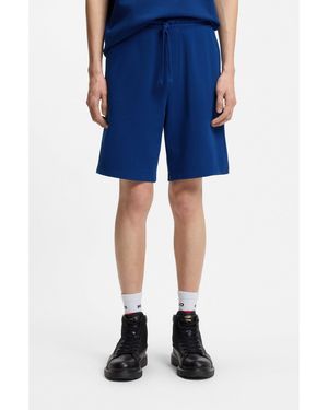HUGO Cotton-Terry Shorts - Blue