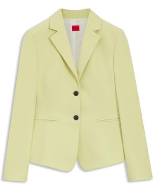 HUGO Blazer Slim Fit De Material Elástico - Amarillo