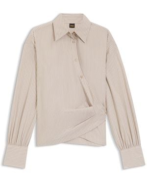 BOSS Regular-Fit Blouse - Natural