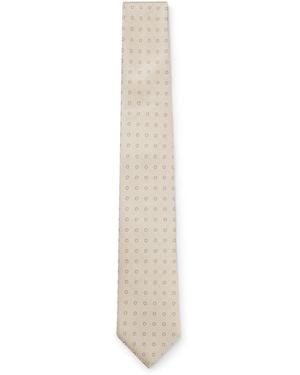 BOSS Italian-Made Tie - White