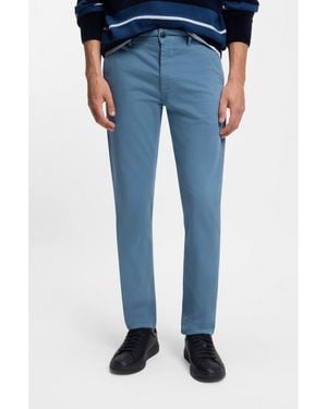 BOSS Slim-Fit Trousers - Blue