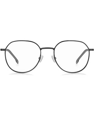 BOSS Schwarze Brillenfassung Aus Edelstahl Und Ruthenium