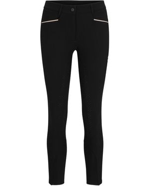 BOSS Pantalones De Equitación De Material Superelástico Con Agarre Integral - Negro