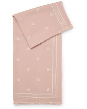 BOSS Jacquard Scarf With Double B Monograms - Pink