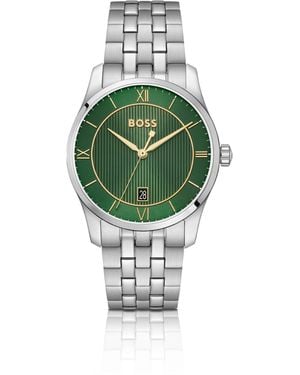 BOSS Principle Prestige Watch With Textured Dial - Green