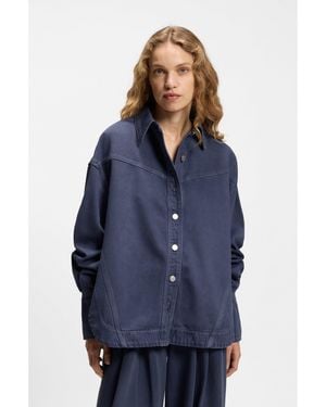 BOSS Oversized-Fit Blouse - Blue