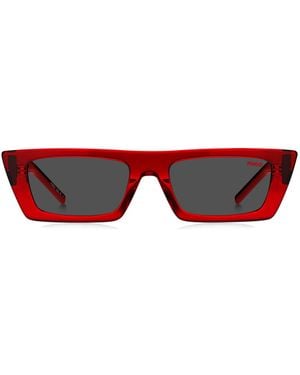 HUGO Gafas De Sol De Acetato Con Monograma En 3D - Rojo