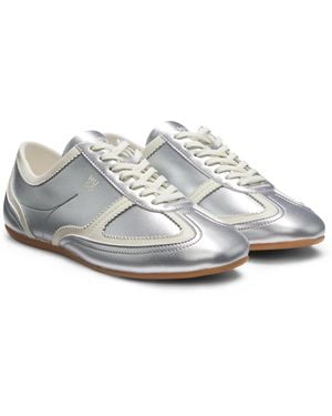 HUGO Silver Women's Sneakers Size 8 - White