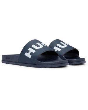 HUGO Match Slides With Logo Strap Nos Colour: Dark 405 - Blue