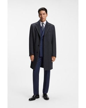 BOSS Regular-Fit Coat - Blue