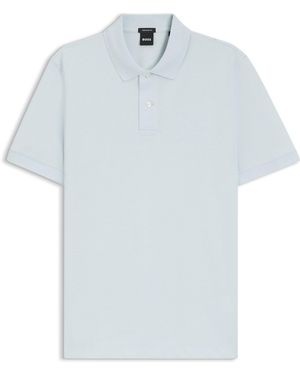 BOSS Pallas Poloshirt Aus Baumwoll-Piqué Mit Logo-Stickerei - Weiß