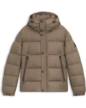 BOSS Regular-Fit Pufferjack Van Waterafstotend Materiaal - Naturel