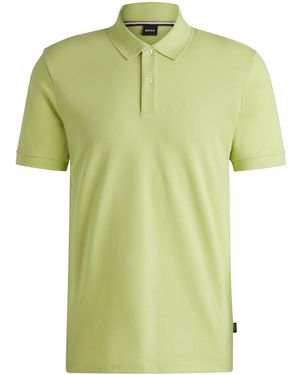 BOSS Pallas Poloshirt Aus Baumwoll-Piqué Mit Logo-Details - Grün