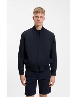 BOSS Regular-Fit Softshell Jacket With Four-Way Stretch - Blue
