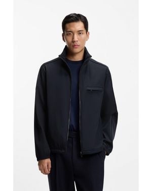 BOSS Water-Repellent Jacket With Packable Hood - Blue