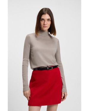 HUGO Mock-Neck Jumper - Red