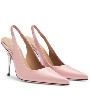 BOSS Naomi X Slingbacks Aus Glattleder - Pink