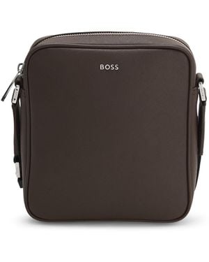 BOSS Reporter Bag With-Tone Logo Lettering - Black