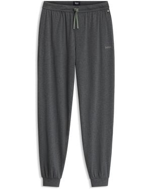 BOSS Pantalones De Chándal Con Puños En Los Bajos - Gris