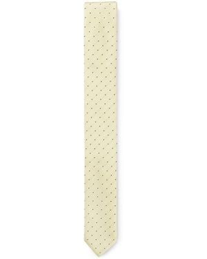 HUGO Italian-Made Tie - White